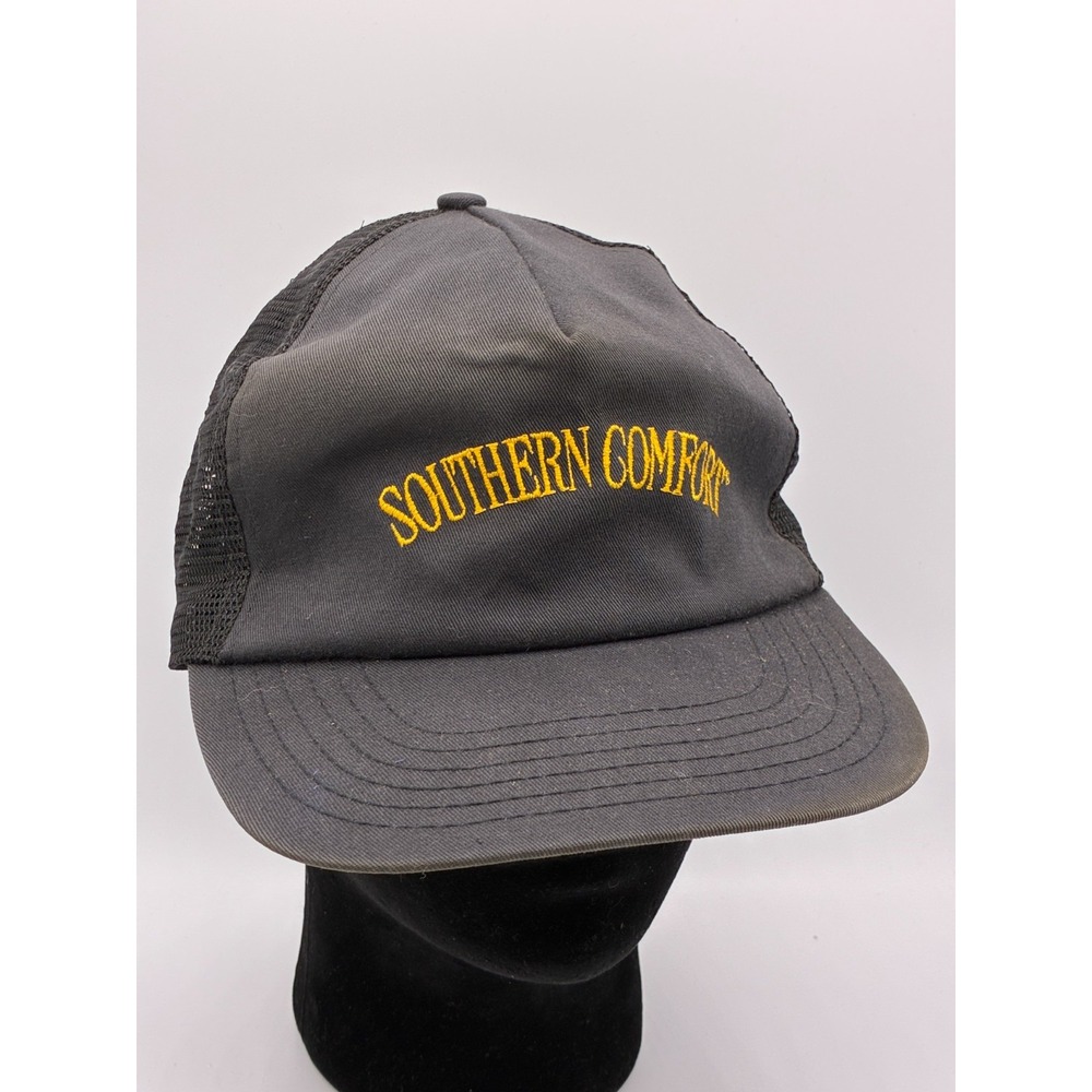 Vintage Southern Comfort Trucker Hat Snapback Black Mesh